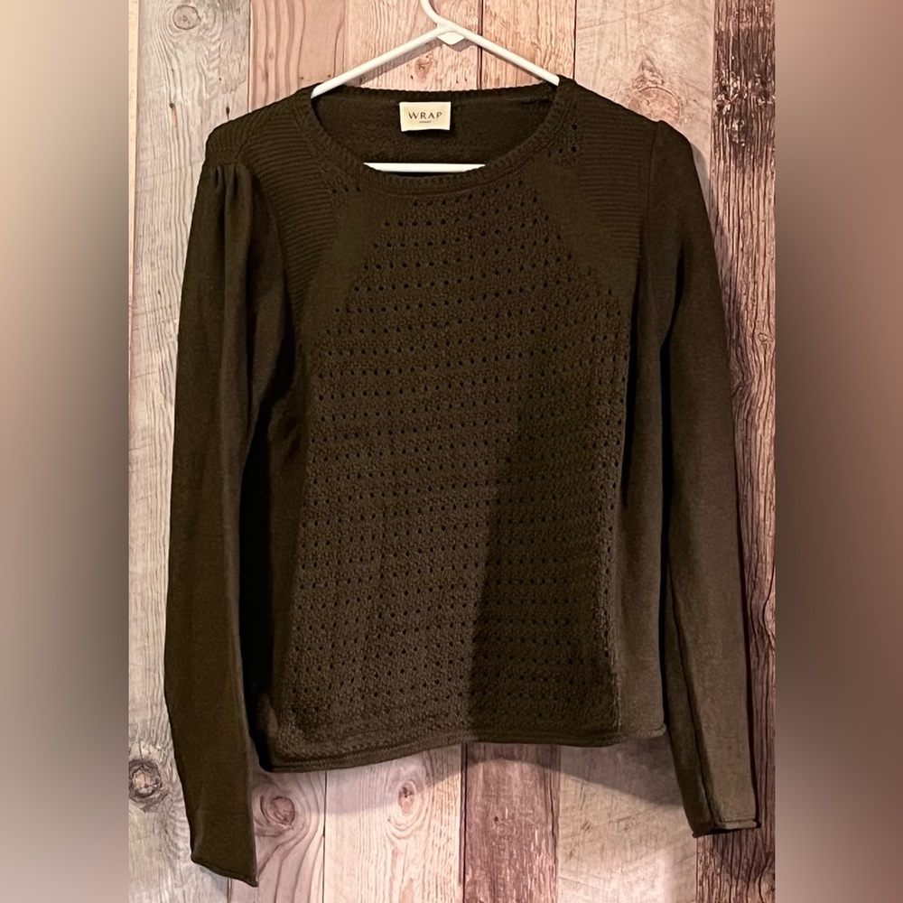 Wrap London organic cotton stitch-mixing sweater-size 8